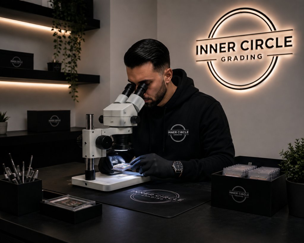 Kaartinspectie onder de microscoop in het ICG-atelier